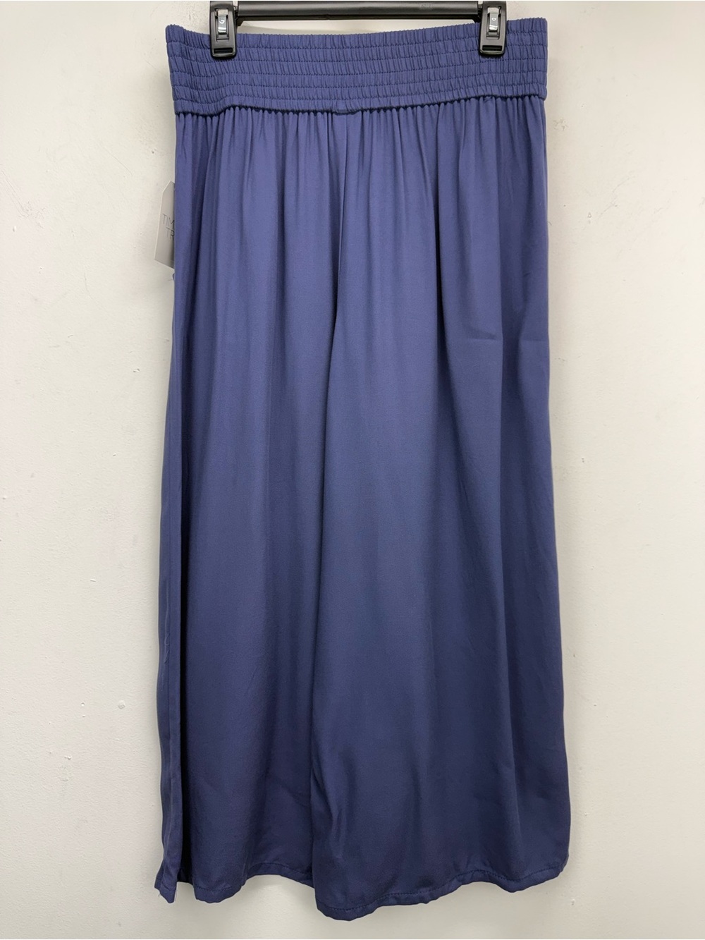 Time And Tru Sz Medium Women’s Blue Relaxed Fit Pull On Wide Leg Crop Pants NWT - Picture 4 of 6